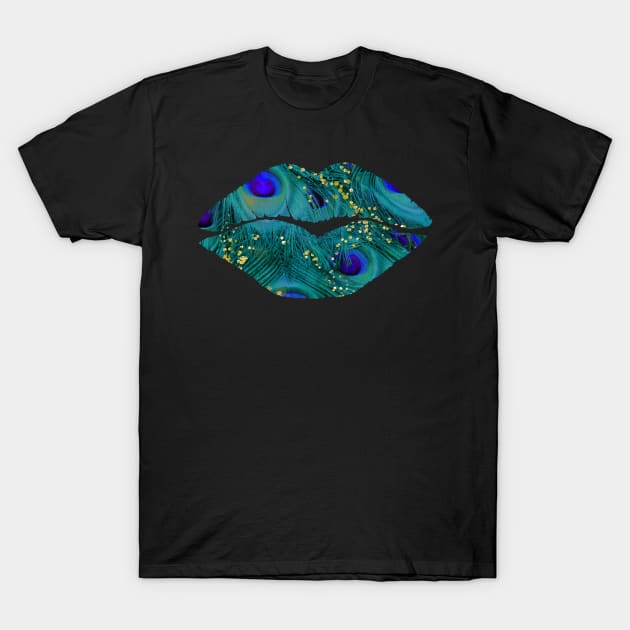 Peacock Kiss T-Shirt by LittleBean